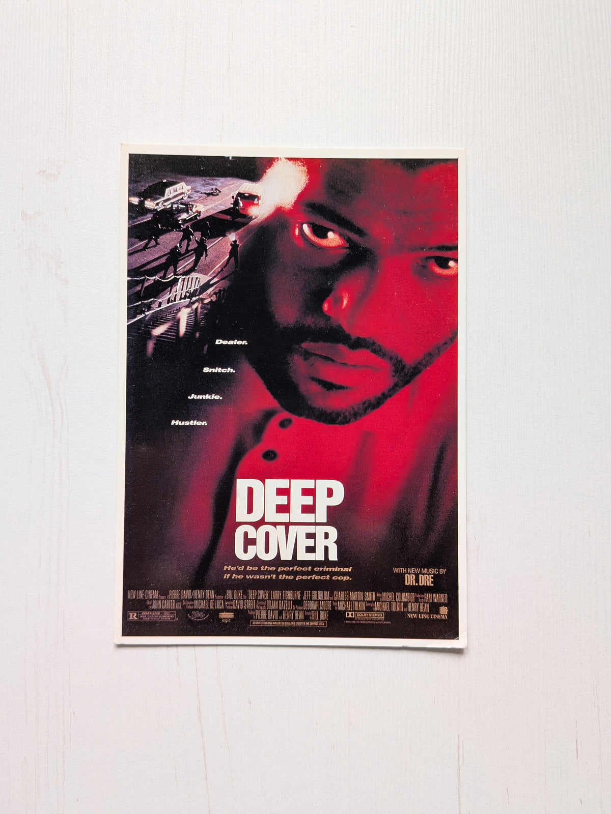 Vintage Deep Cover 1992 Movie Promo Postcard - Laurence Fishburne/Jeff Goldblum