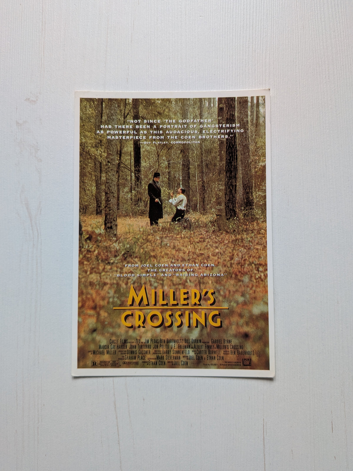 Vintage Miller's Crossing 1990 Promo Postcard - Coen Brothers Movie
