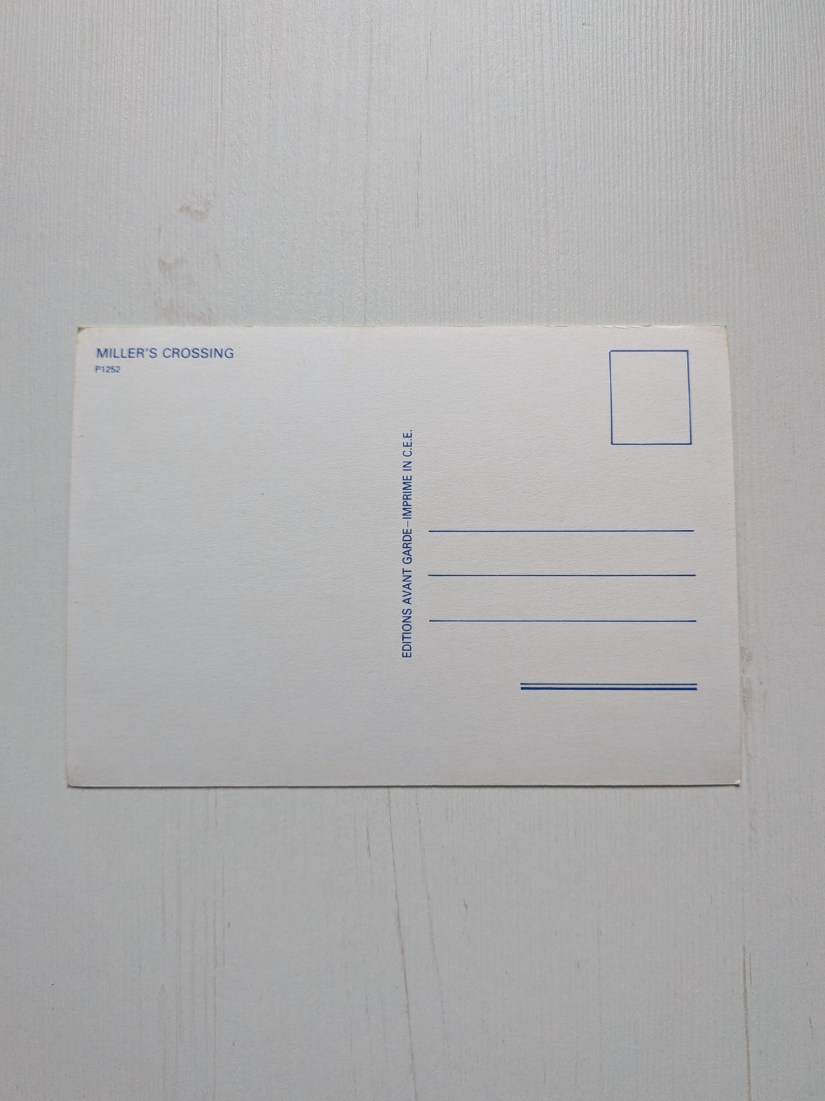 Vintage Miller's Crossing 1990 Promo Postcard - Coen Brothers Movie