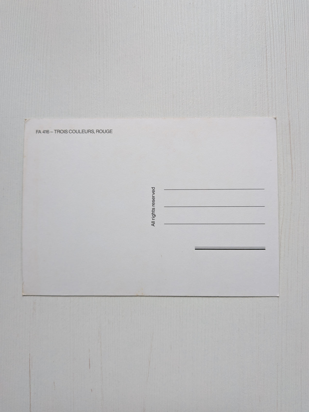 Three Colours: Red 1994 French/Polish Movie Promo Postcard