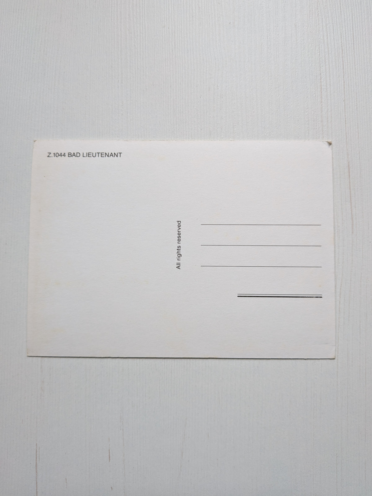 Bad Lieutenant 1992 Harvey Keitel Movie Promo Postcard