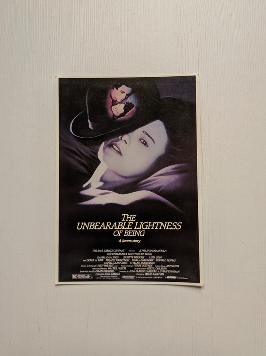 The Unbearable Lightness of Being 1988 Romantic Drama Movie Postcard