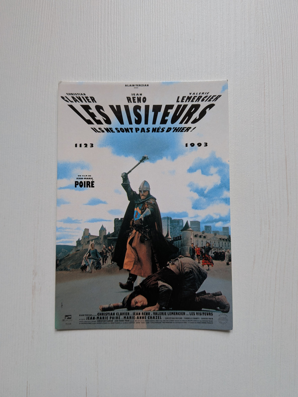 Vintage Les Visiteurs 1993 French Comedy Movie Promo Postcard