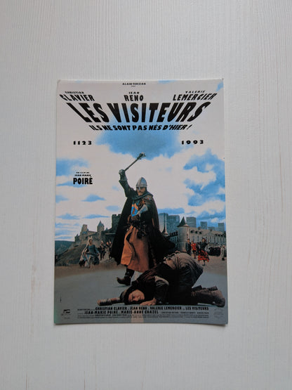Vintage Les Visiteurs 1993 French Comedy Movie Promo Postcard