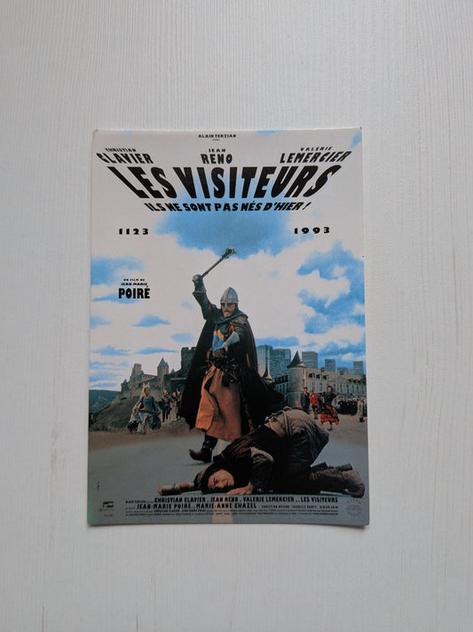 Vintage Les Visiteurs 1993 French Comedy Movie Promo Postcard