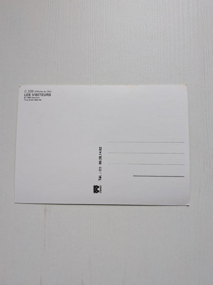 Vintage Les Visiteurs 1993 French Comedy Movie Promo Postcard
