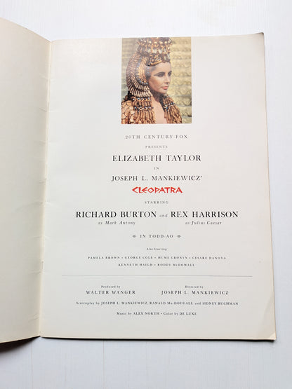 Cleopatra Elizabeth Taylor Movie Film Souvenir Programme - 1963