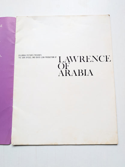 Lawrence of Arabia Film Programme Brochure - 1962 - Columbia Pictures