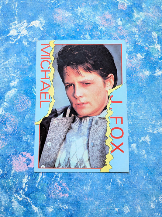 Vintage Michael J. Fox Greetings Card - 1987 - Anabas - Unused, See Details