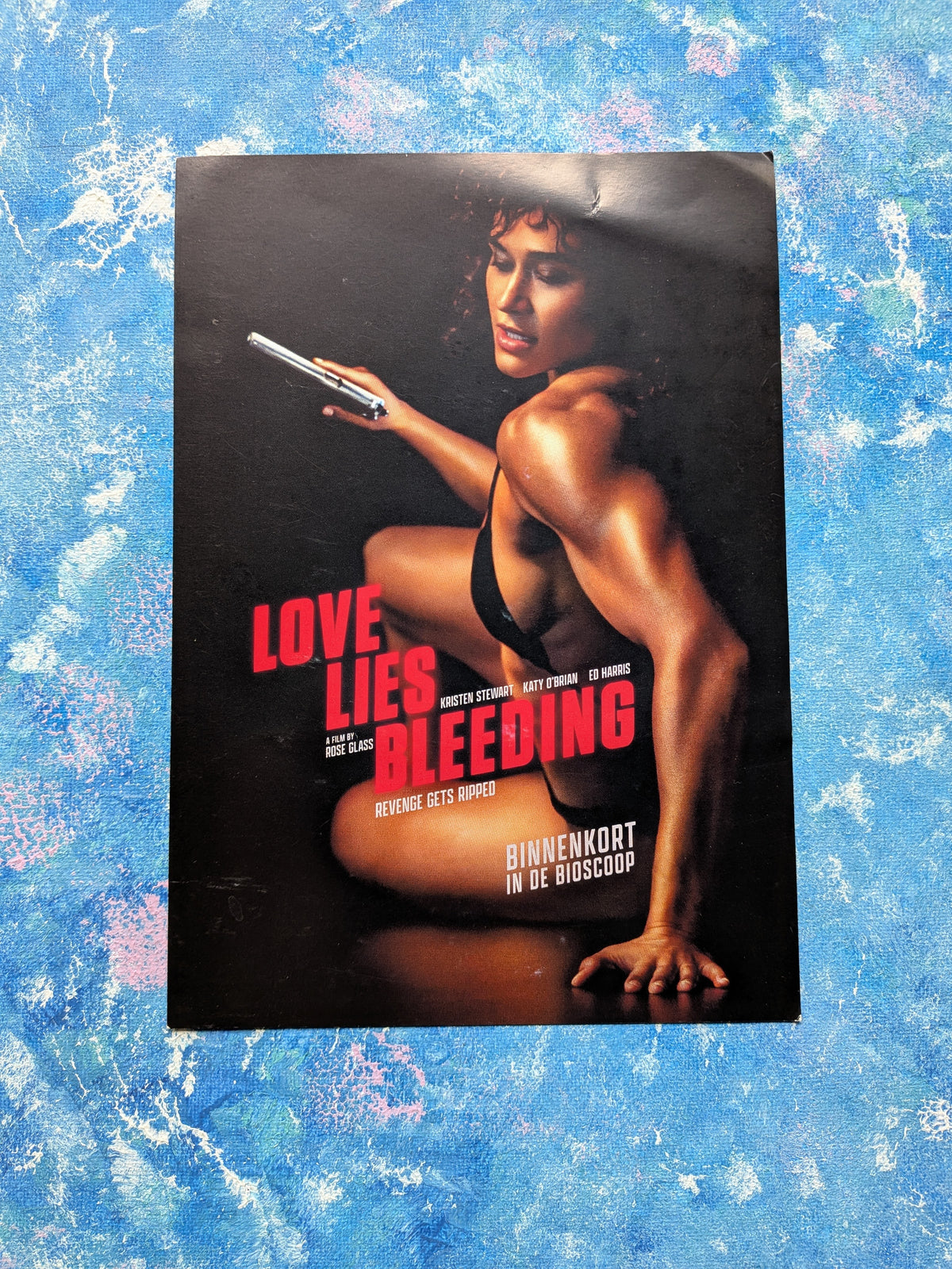 Love Lies Bleeding 2024 Movie Dutch Cinema Release Promo Flyer