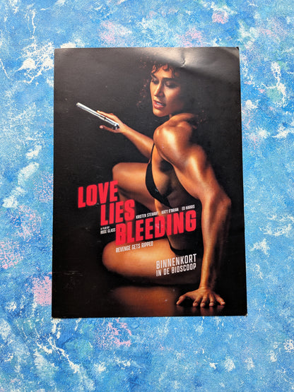 Love Lies Bleeding 2024 Movie Dutch Cinema Release Promo Flyer