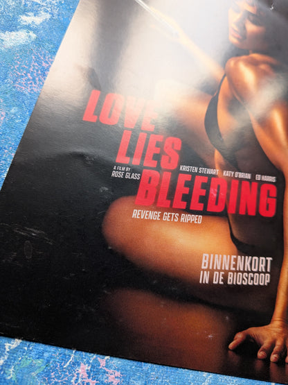 Love Lies Bleeding 2024 Movie Dutch Cinema Release Promo Flyer