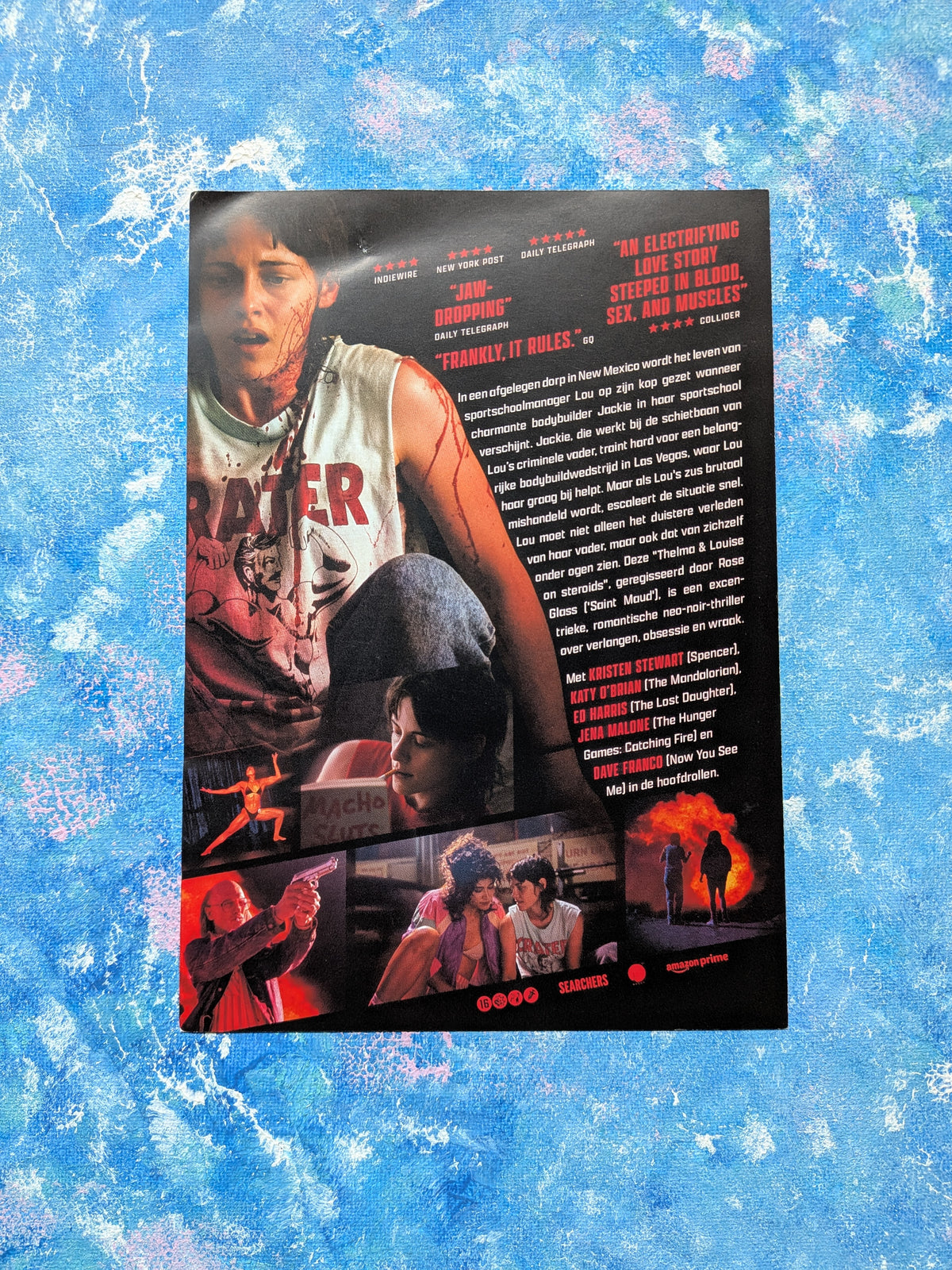 Love Lies Bleeding 2024 Movie Dutch Cinema Release Promo Flyer