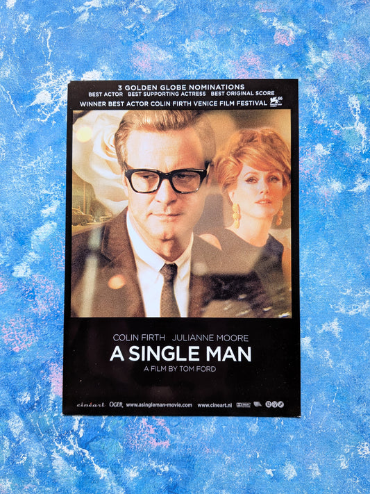 A Single Man 2009 Colin Firth Movie Dutch Cinema Release Promo Flyer