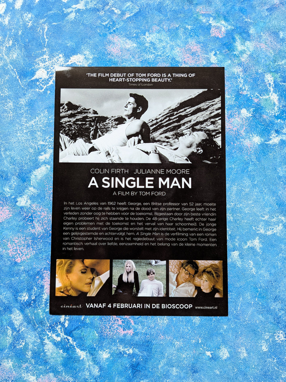 A Single Man 2009 Colin Firth Movie Dutch Cinema Release Promo Flyer