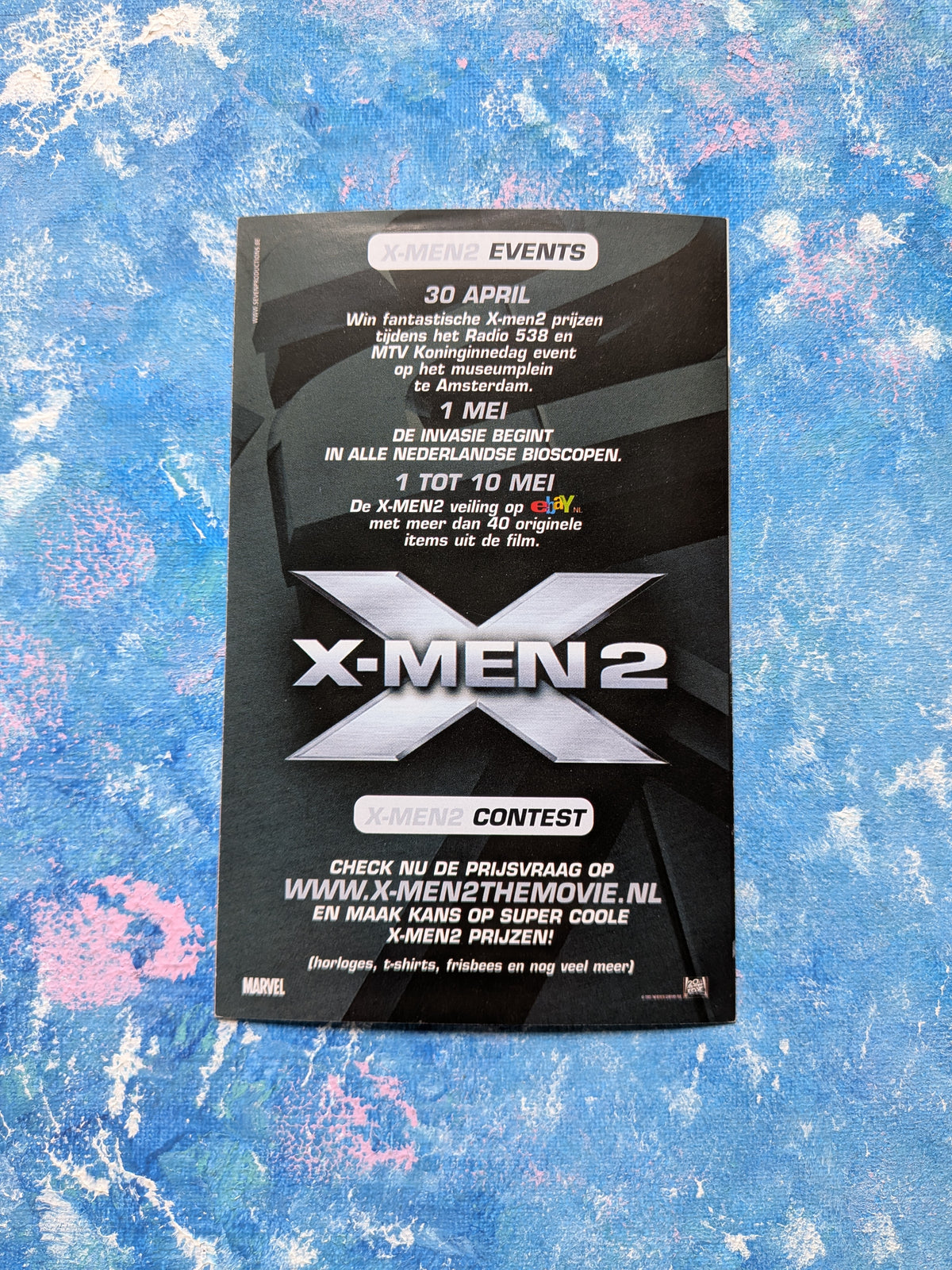 X-Men 2 2003 Movie Dutch Promotional Flyer - 20th Century Fox