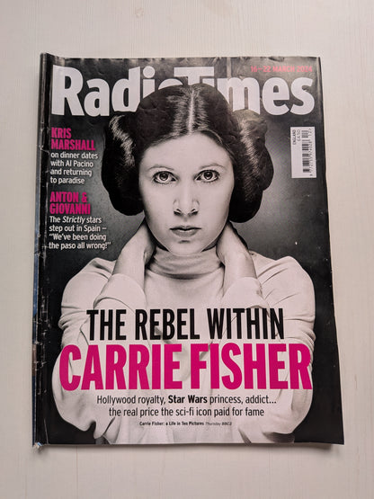 Radio Time 16-22 March 2024 - Star Wars Carrie Fisher Princess Leia Cover