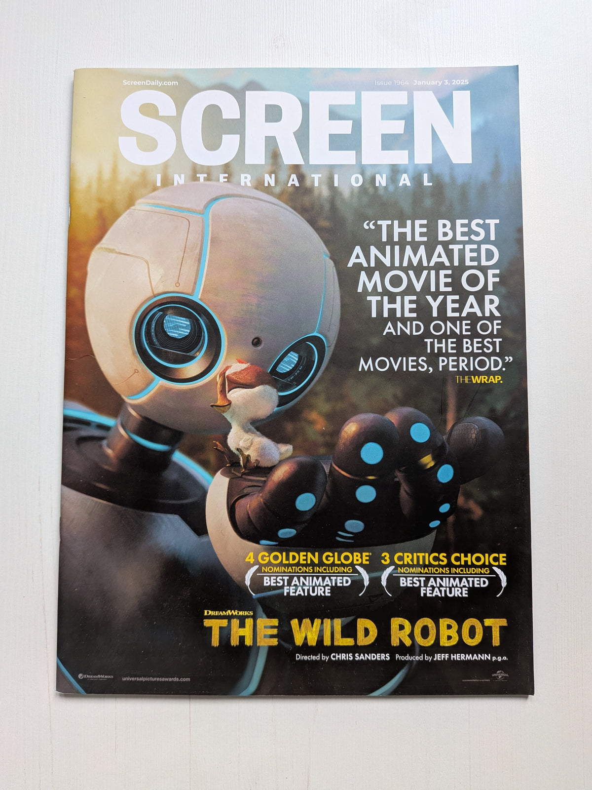 Screen International Issue 1964 - January 3, 2025 - The Wild Robot Cover