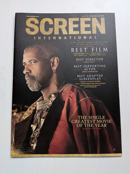 Screen International Issue 1962, Dec 13 2024 - Denzel Washington Gladiator II
