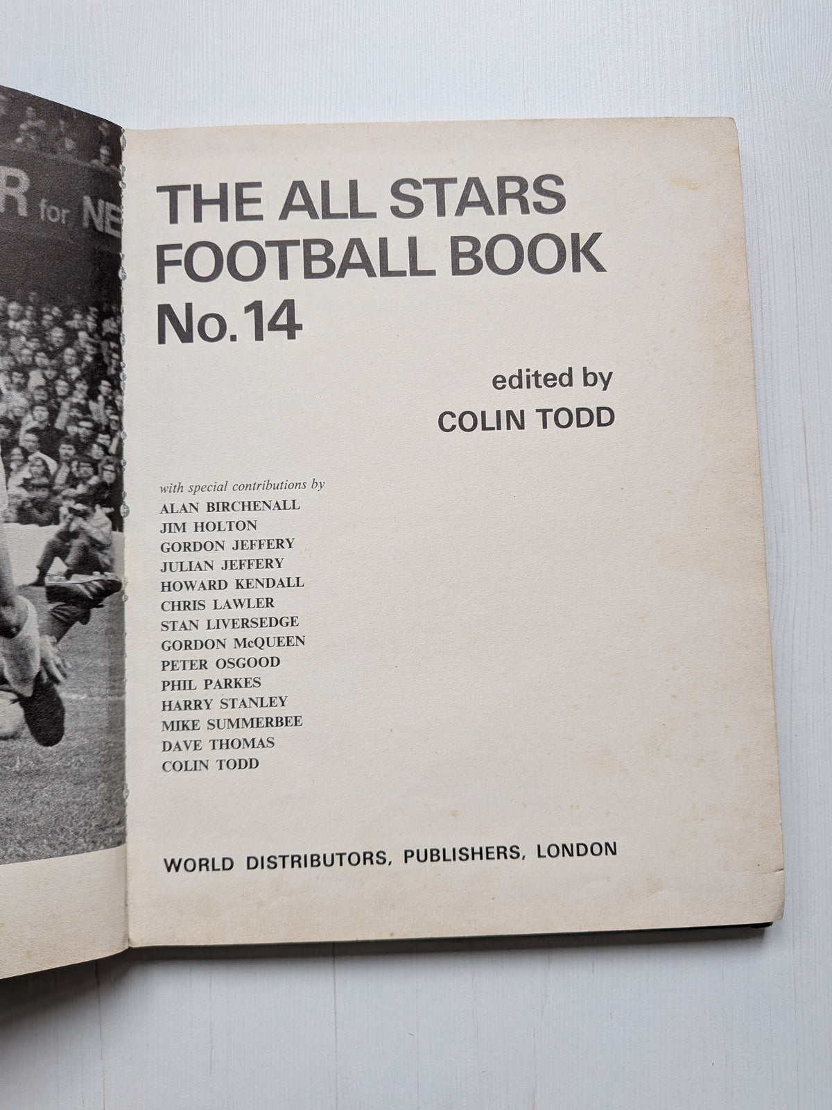 All Stars Football Book 1975 - Edited by Colin Todd - World Distributors