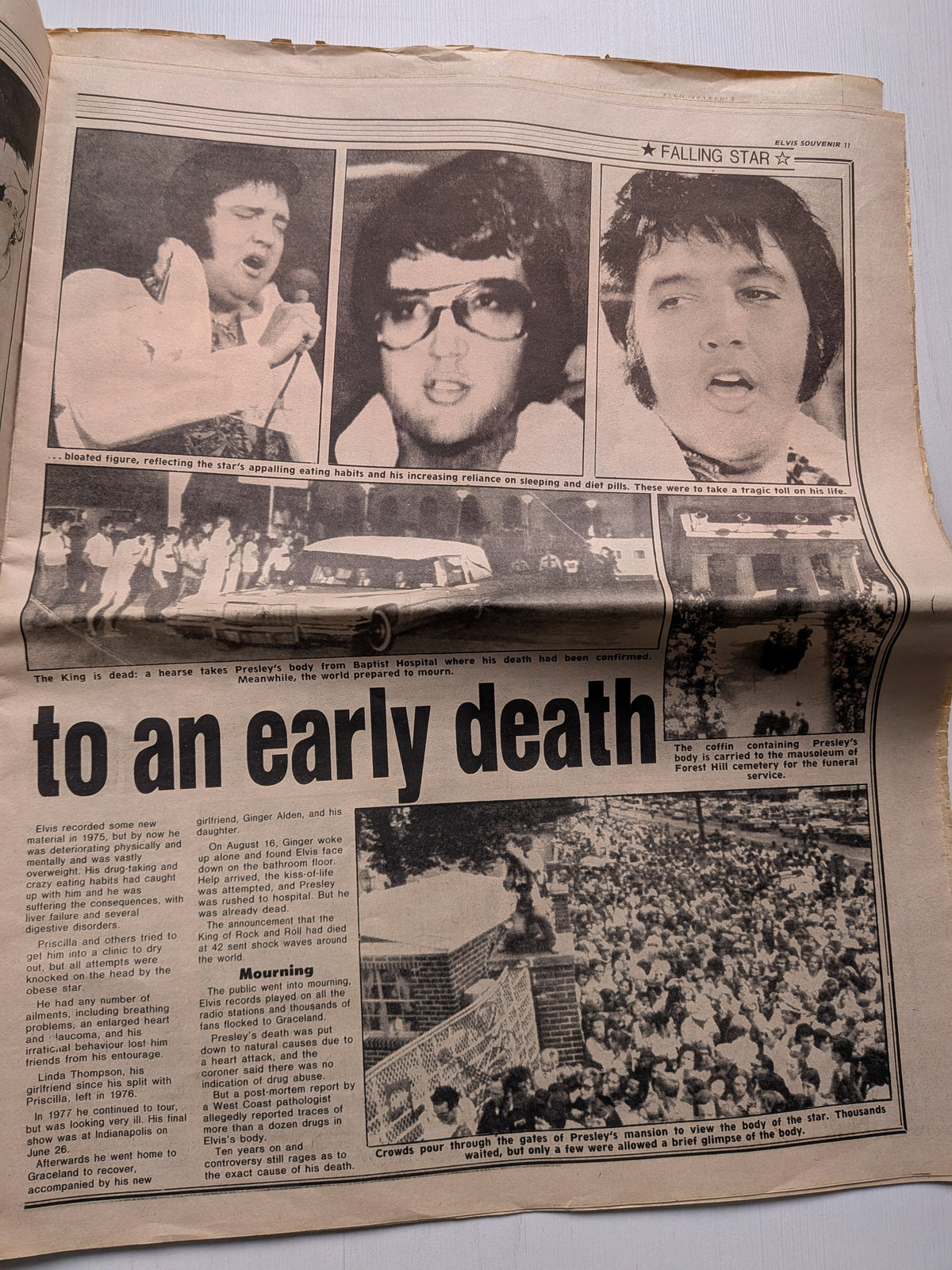Vintage Birmingham Evening Mail Elvis Presley Souvenir Newspaper - 1980s