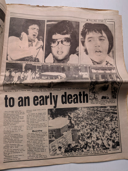 Vintage Birmingham Evening Mail Elvis Presley Souvenir Newspaper - 1980s