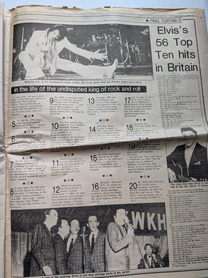 Vintage Birmingham Evening Mail Elvis Presley Souvenir Newspaper - 1980s