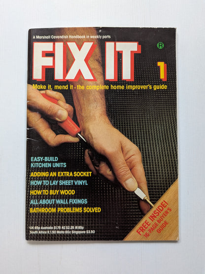 Fix It Issue 1 - 1983 - Marshall Cavendish Ltd - Vintage DIY Magazine