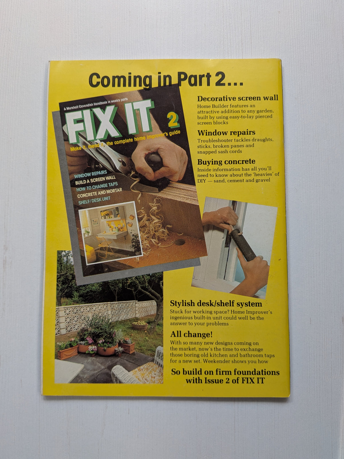 Fix It Issue 1 - 1983 - Marshall Cavendish Ltd - Vintage DIY Magazine