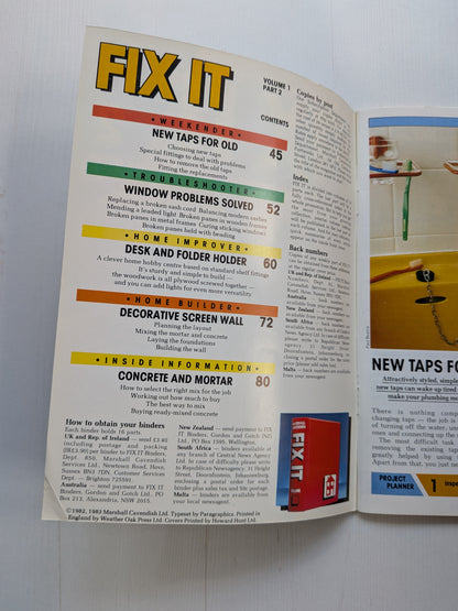 Fix It Issue 2 - 1983 - Marshall Cavendish Ltd - Vintage DIY Magazine