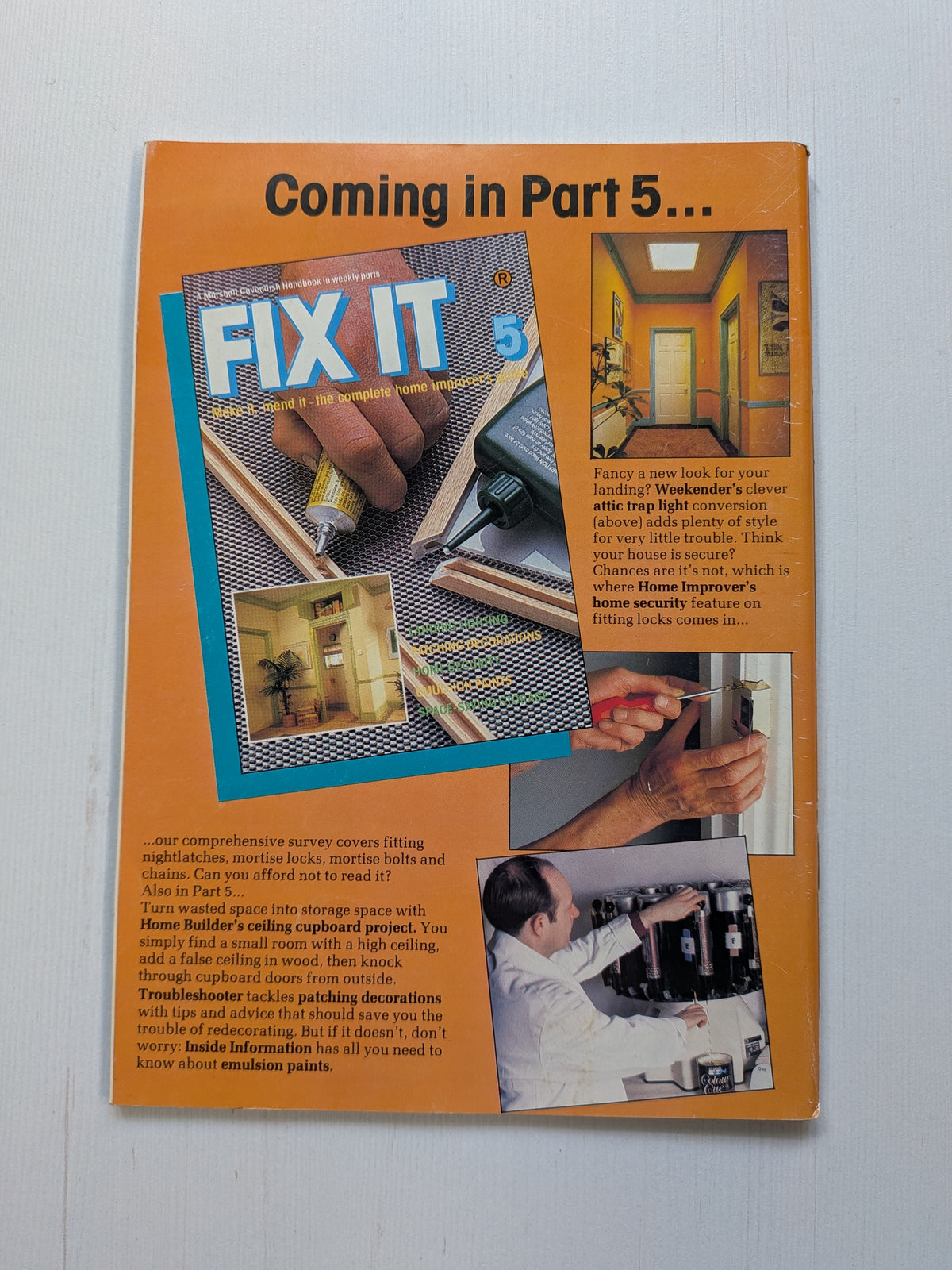 Fix It Issue 4 - 1983 - Marshall Cavendish Ltd - Vintage DIY Magazine