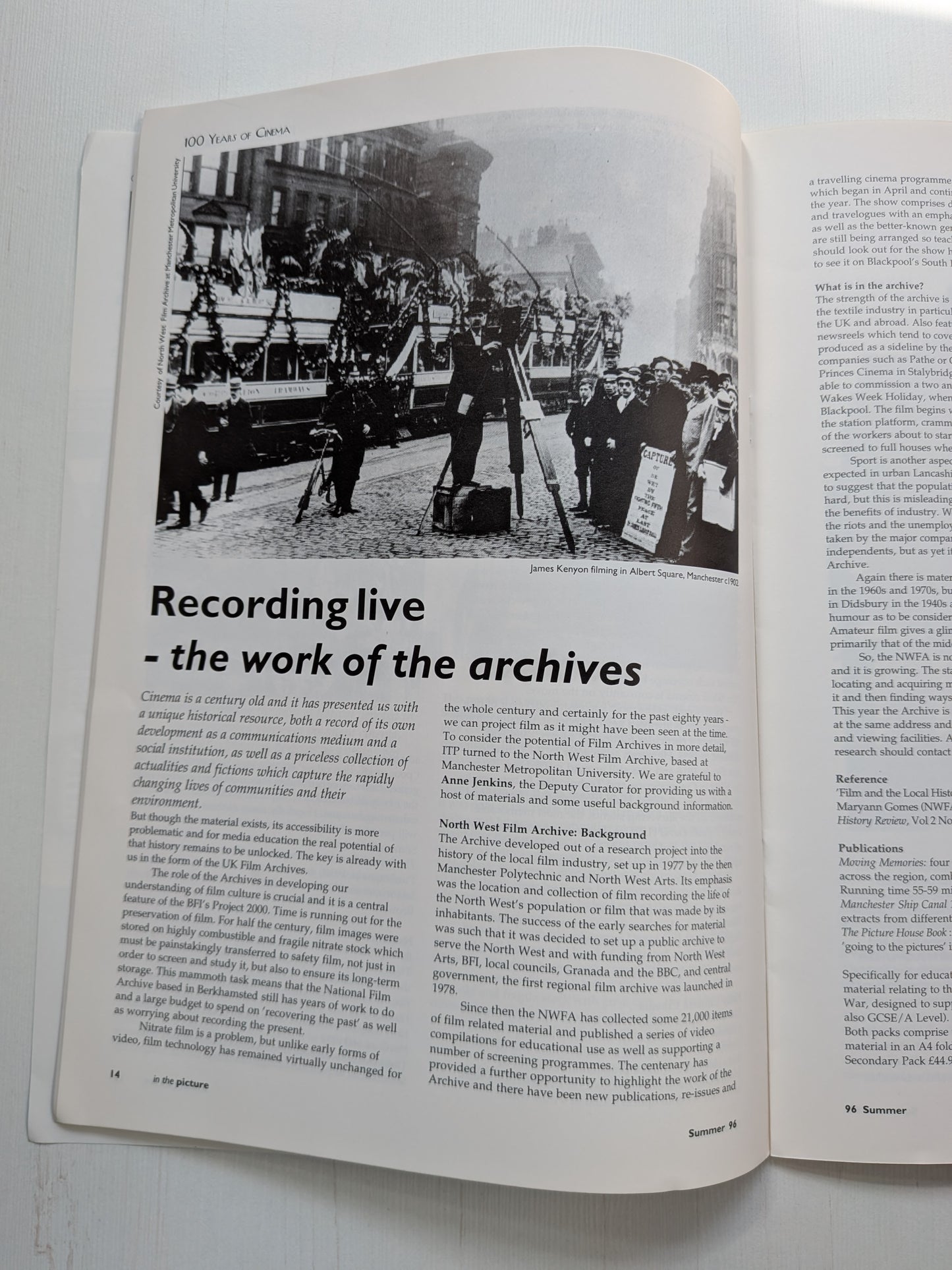 In The Picture Issue 28 - Summer 1996 - BFI Project 2000/100 Years of Cinema