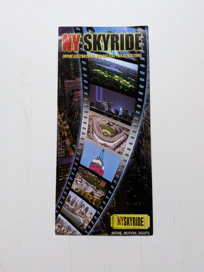Vintage NY Skyride Empire State Building Movie Ride Simulator Brochure Leaflet