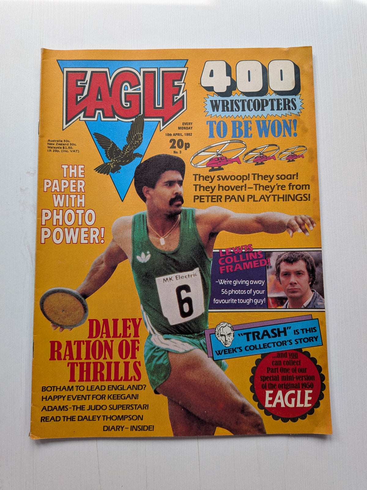 Vintage Eagle Comic No. 3 10th April 1982 - Daley Thompson Cover