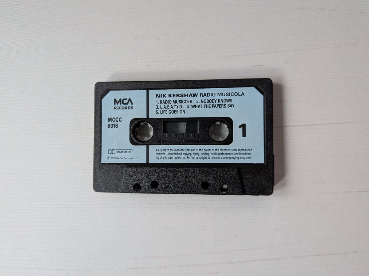 Nik Kershaw - Radio Musicola Cassette Tape - 1986 - MCA Records