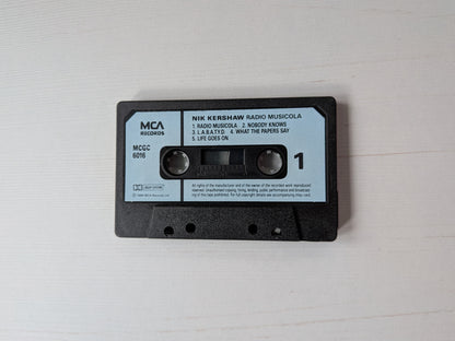 Nik Kershaw - Radio Musicola Cassette Tape - 1986 - MCA Records
