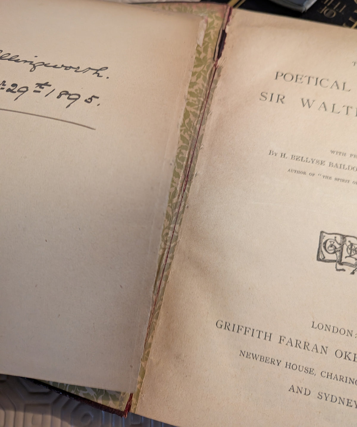 The Poetical Works Sir Walter Scott, Griffith Farran Okeden & Welsh 1890s Approx