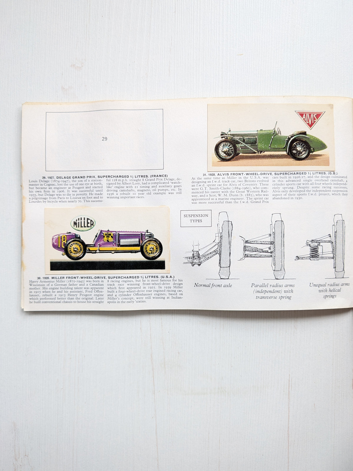 Vintage History of The Motor Car Tea Card Album -1968 - Brooke Bond, Incomplete