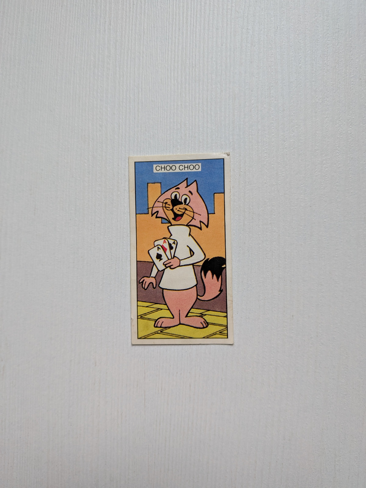 Vintage Hanna Barbera's Cartoon Capers Choo Choo Top Cat Trading Card - 1983 - Barratt