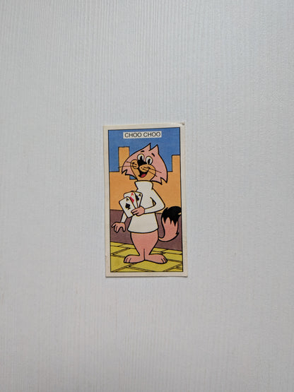 Vintage Hanna Barbera's Cartoon Capers Choo Choo Top Cat Trading Card - 1983 - Barratt