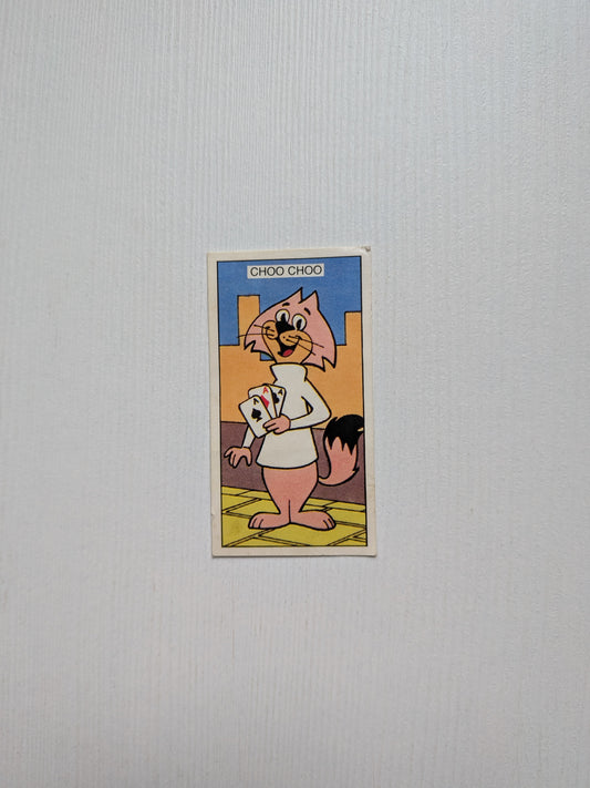 Vintage Hanna Barbera's Cartoon Capers Choo Choo Top Cat Trading Card - 1983 - Barratt