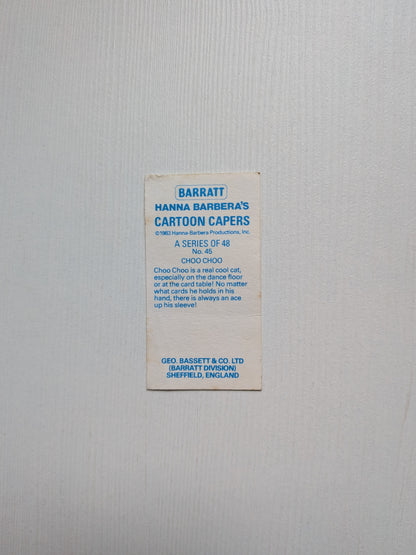 Vintage Hanna Barbera's Cartoon Capers Choo Choo Top Cat Trading Card - 1983 - Barratt