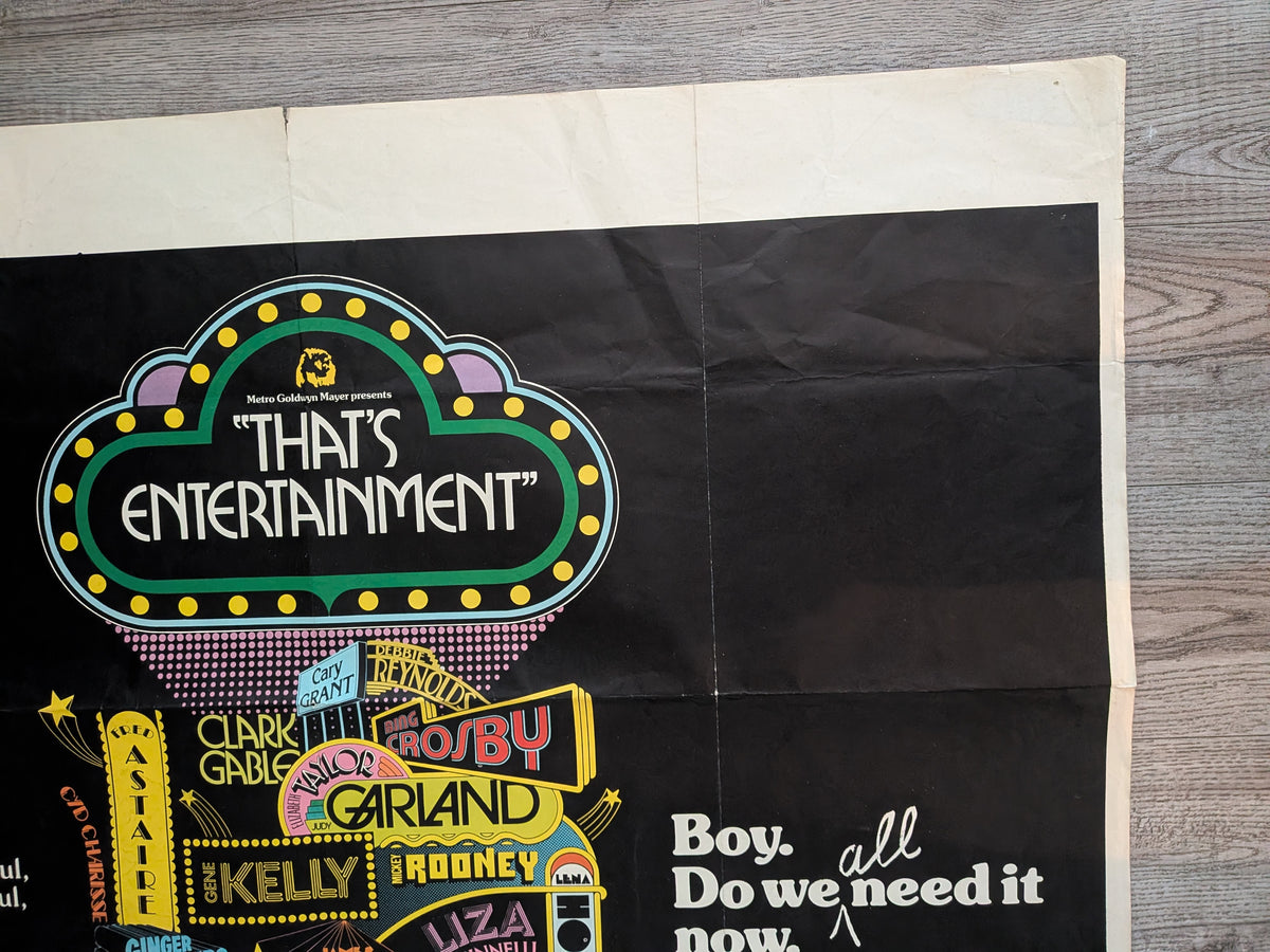 Vintage That's Entertainment! 1974 Fred Astaire/Gene Kelly Movie UK Quad Poster