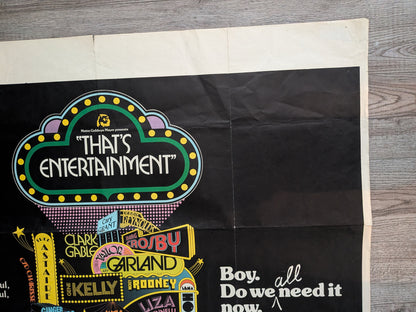 Vintage That's Entertainment! 1974 Fred Astaire/Gene Kelly Movie UK Quad Poster