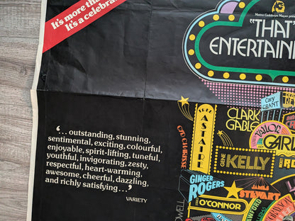 Vintage That's Entertainment! 1974 Fred Astaire/Gene Kelly Movie UK Quad Poster