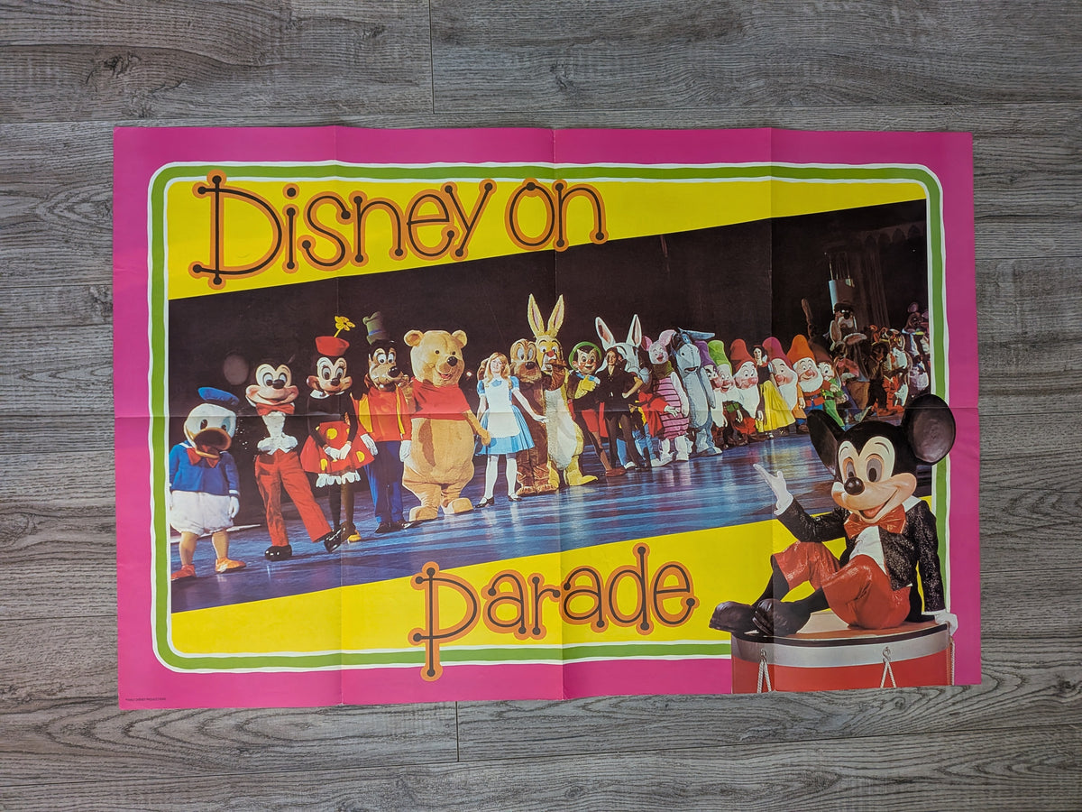Vintage Disney on Parade Fold-Out Programme Poster - 1970s