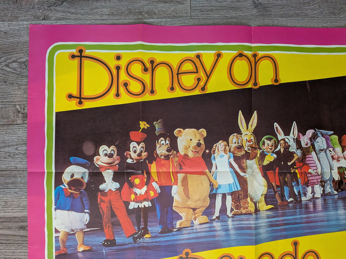 Vintage Disney on Parade Fold-Out Programme Poster - 1970s