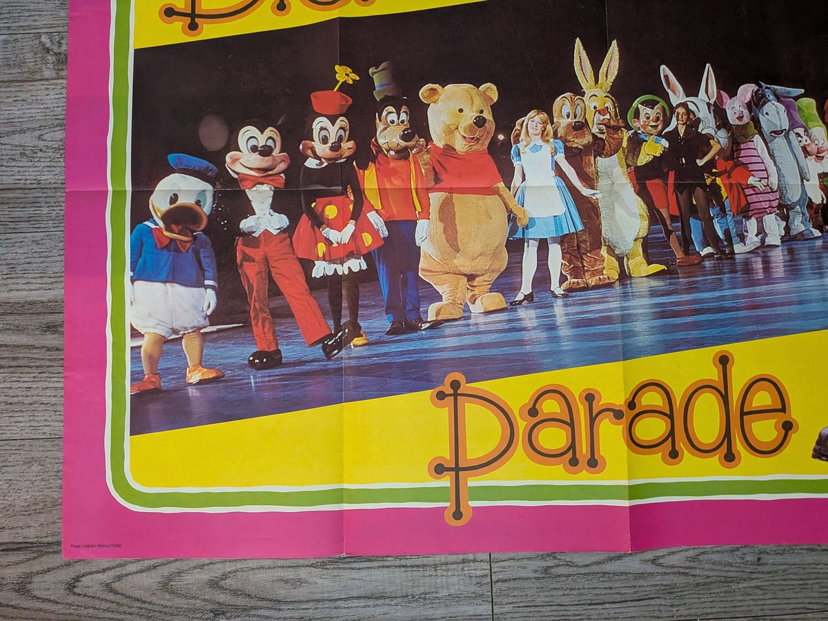 Vintage Disney on Parade Fold-Out Programme Poster - 1970s
