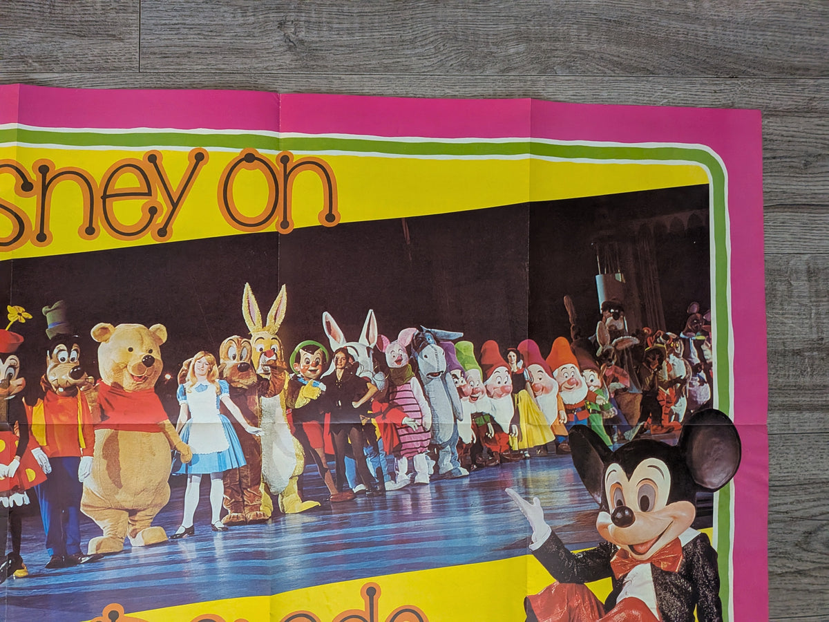 Vintage Disney on Parade Fold-Out Programme Poster - 1970s