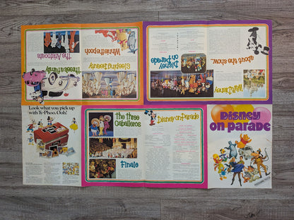 Vintage Disney on Parade Fold-Out Programme Poster - 1970s